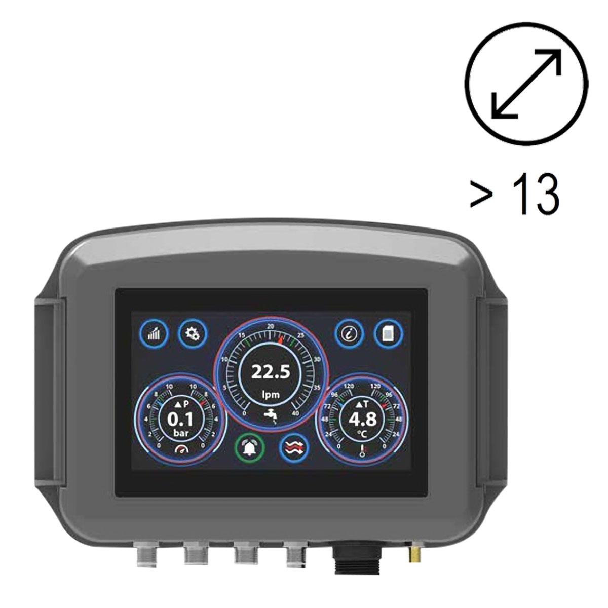 Kit FloSense doble sensor 10-200ltr/min, presión 0-10bar, temperatura 120ºC