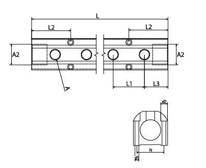 Distribuidores de aluminio 3/4