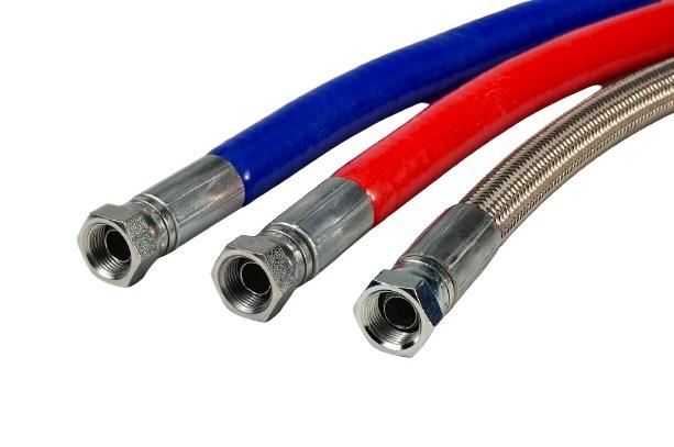 Latiguillos de refrigeración PTFE+ malla Inox 260ºC con tuerca loca