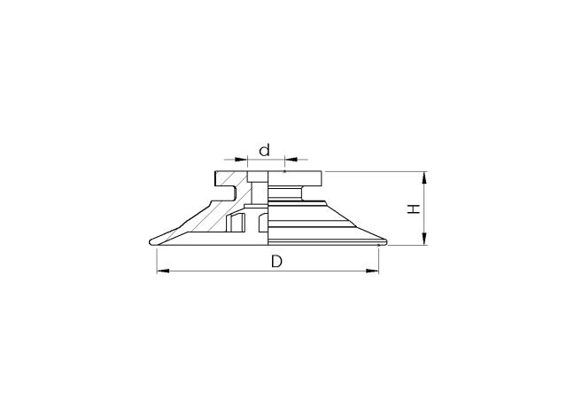 Ventosas planas silicona y Tempflex alta temperatura ø20 a ø50mm compatibles Piab