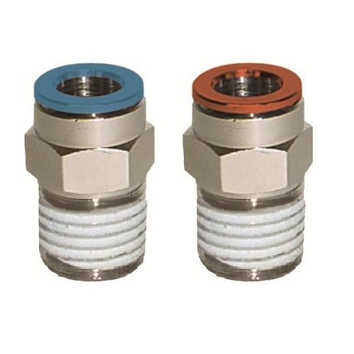 Conector neumático recto para aplicaciones en refrigeración