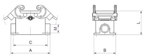 Carcasa panel alta, doble leva