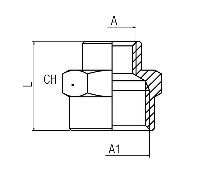 Adaptador reductor hembra - hembra