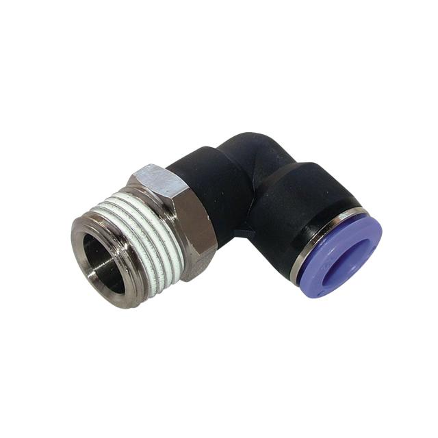 Conectores neumáticos 90º orientables, rosca macho BSPT