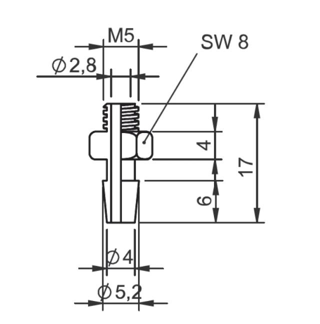 Adaptador para ventosas ø 11-16mm