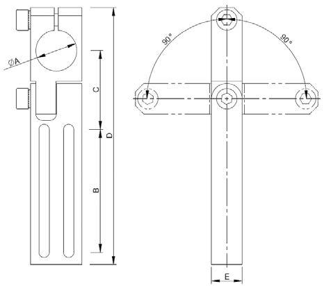 Soportes de montaje largos con cabeza orientable 