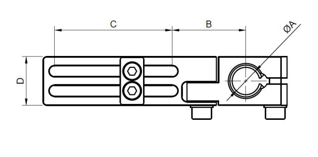 Soportes de montaje largos con cabeza orientable y rótula