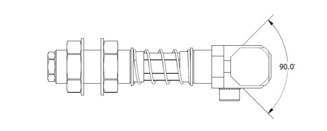 Brazos telescópicos roscados, orientables 0-90º con muelle (no rotativos)