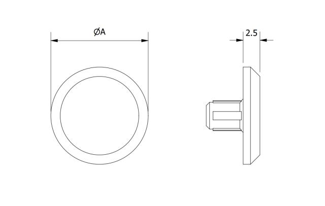 Almoadilla de Viton para pinza de dedo perpendicular