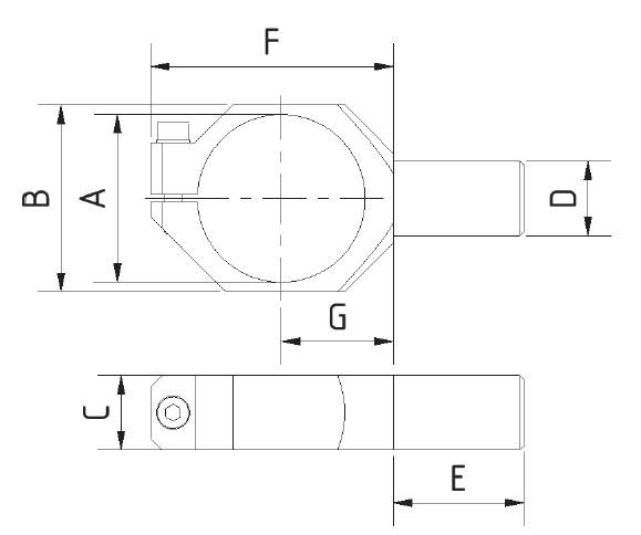 Soportes para cilindros neumático de corte