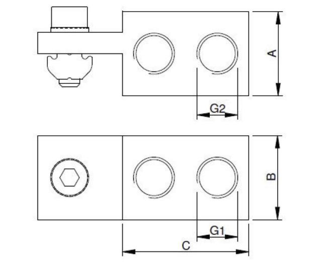 Distribuidores de aluminio para conexiones neumáticas 2-4